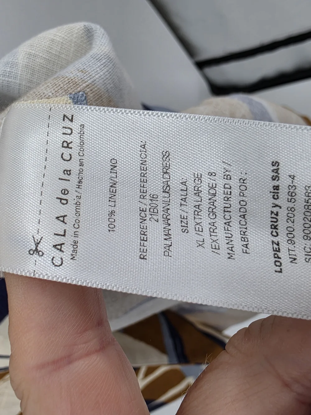 Cala de la Cruz Linen Tent Neutal Midi Dress Womens Xl Nwt - Picture 8 of 8
